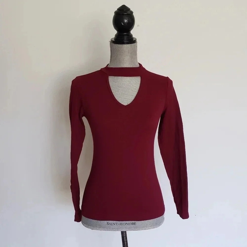 Love Charm Long Sleeve Knit Stretchy Top Pullover